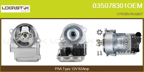 Moteur électrique, transmission de direction LGK 035078301OEM