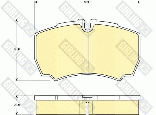 Kit de plaquettes de frein, frein à disque GIRLING 6115359