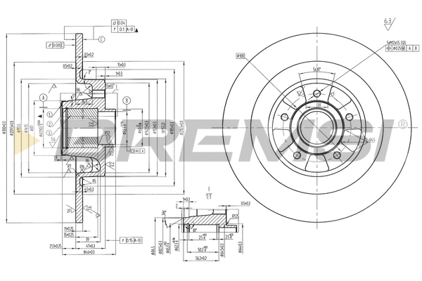 Disque de frein BREMSI CD7386S
