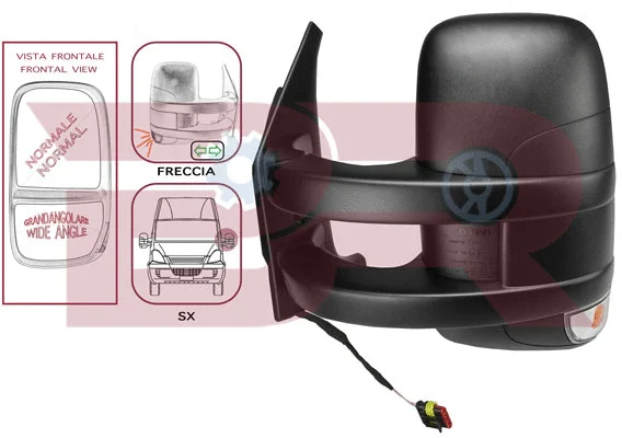 Rétroviseur extérieur, cabine BOTTO RICAMBI BRCA7571