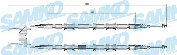Tirette à câble, frein de stationnement SAMKO C0654B