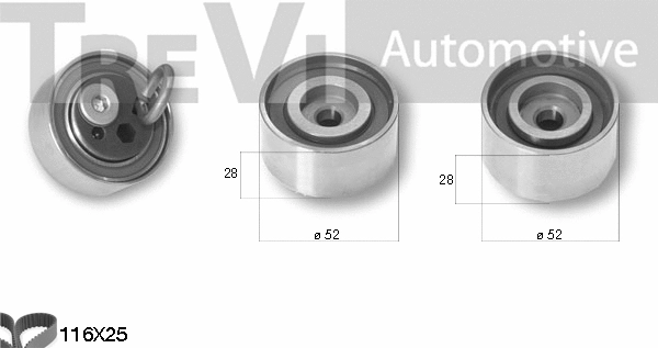 Kit de courroie crantée TREVI AUTOMOTIVE KD1387