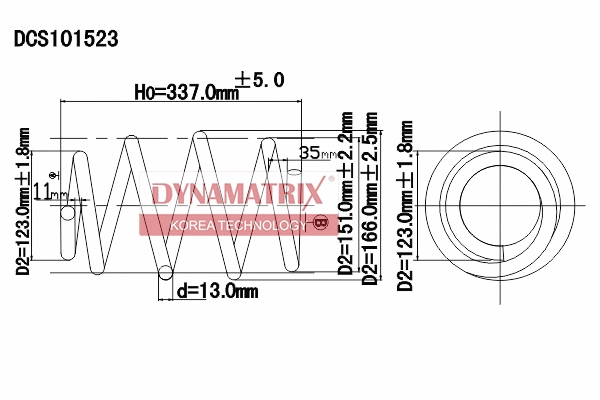 Ressort de suspension DYNAMATRIX DCS101523