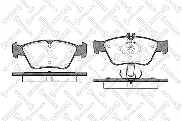Kit de plaquettes de frein, frein à disque STELLOX 597 000B-SX