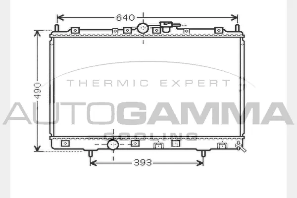 Radiateur, refroidissement du moteur AUTOGAMMA 104294