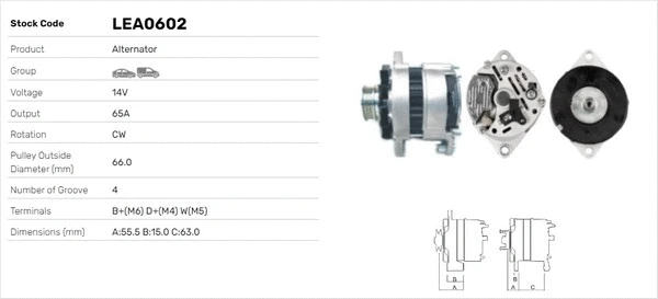 Alternateur LUSA LEA0602