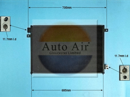 Condenseur, climatisation AUTO AIR GLOUCESTER 16-2046A