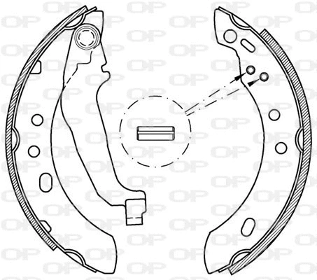 Jeu de mâchoires de frein OPEN PARTS BSA2146.00