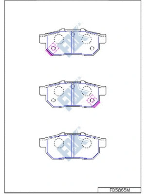 Kit de plaquettes de frein, frein à disque FBK FD5865M