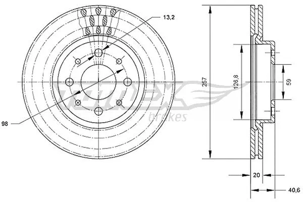 Disque de frein TOMEX Brakes TX 70-42