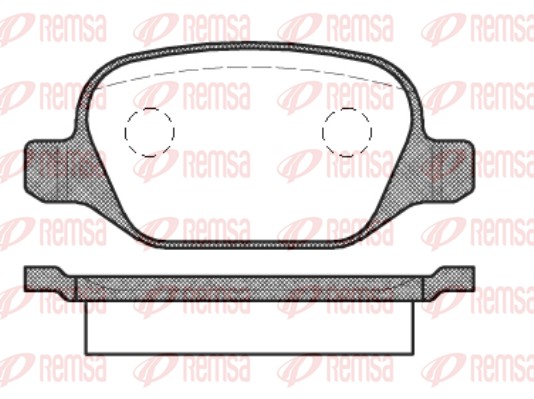 Kit de plaquettes de frein, frein à disque REMSA 0727.10