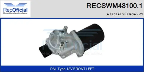 Moteur d'essuie-glace RECOFICIAL RECSWM48100.1