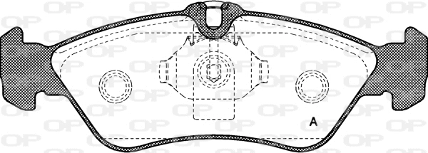 Kit de plaquettes de frein, frein à disque OPEN PARTS BPA0580.00