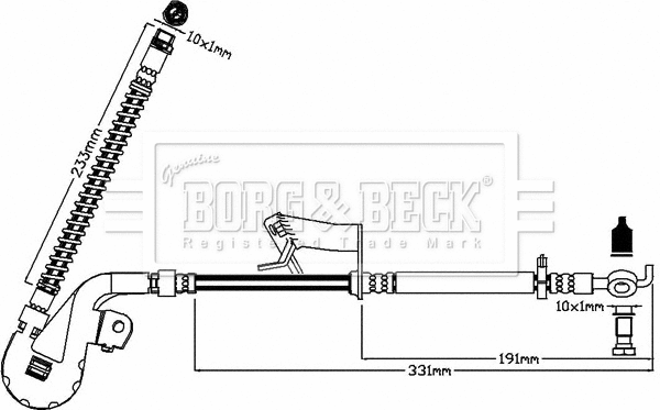 Flexible de frein BORG & BECK BBH8191