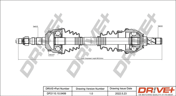 Arbre de transmission Dr!ve+ DP2110.10.0499