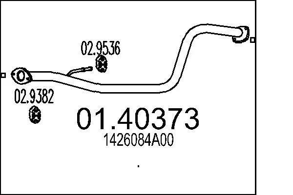 Tuyau d'échappement MTS 01.40373