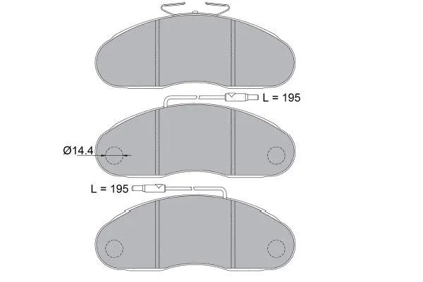 Kit de plaquettes de frein, frein à disque KAVO PARTS KBP-6602