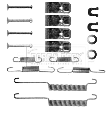 Kit d'accessoires, mâchoires de frein de stationnement BORG & BECK BBK6039