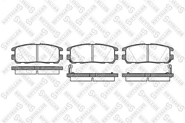 Kit de plaquettes de frein, frein à disque STELLOX 437 002B-SX