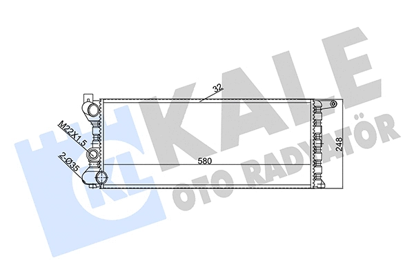 Radiateur, refroidissement du moteur KALE OTO RADYATÖR 351910