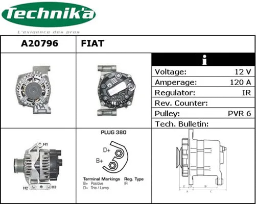 Alternateur Technika A20796