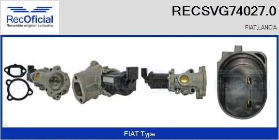 Vanne EGR RECOFICIAL RECSVG74027.0