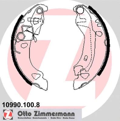 Jeu de mâchoires de frein ZIMMERMANN 10990.100.8