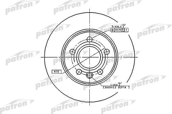 Disque de frein PATRON PBD4047