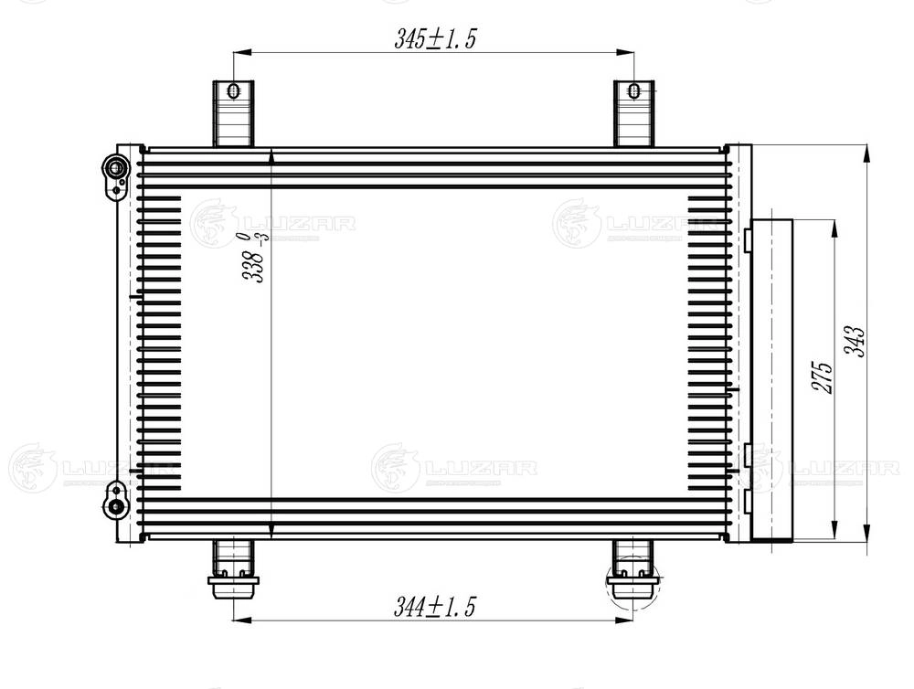 Condenseur, climatisation LUZAR LRAC 2462
