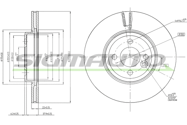 Disque de frein SIGMAUTO DBB711V