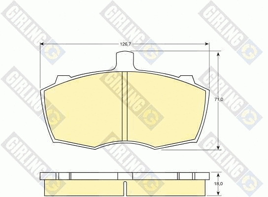 Kit de plaquettes de frein, frein à disque GIRLING 6107601