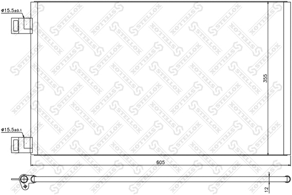 Condenseur, climatisation STELLOX 10-45201-SX