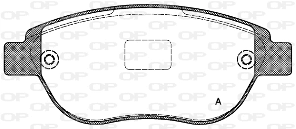 Kit de plaquettes de frein, frein à disque OPEN PARTS BPA0841.00