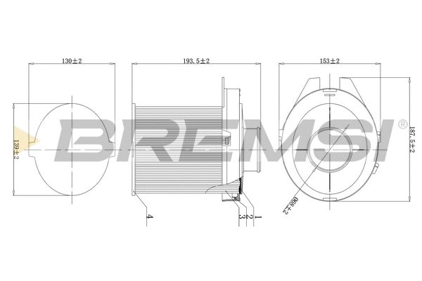 Filtre à air BREMSI FA1677