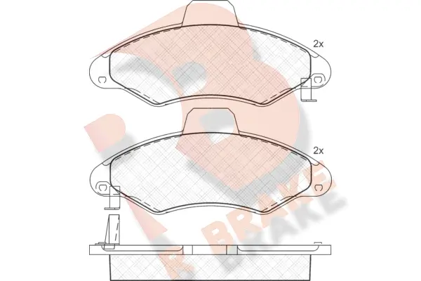 Kit de plaquettes de frein, frein à disque R BRAKE RB1229