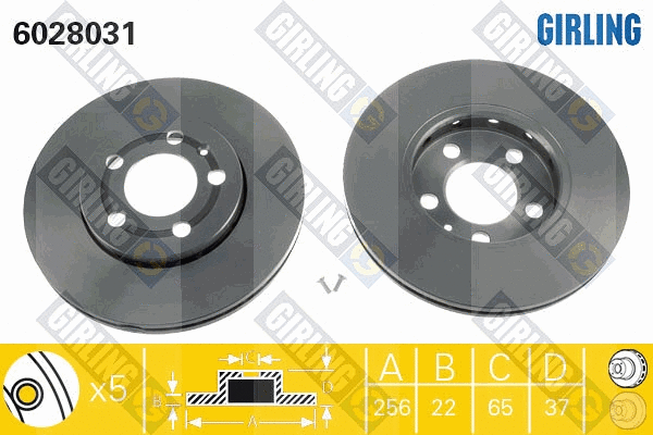 Disque de frein GIRLING 6028031