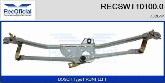 Tringlerie d'essuie-glace RECOFICIAL RECSWT10100.0