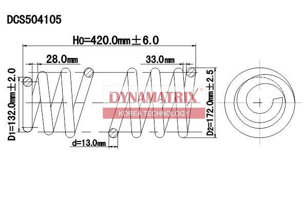 Ressort de suspension DYNAMATRIX DCS504105