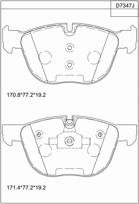 Kit de plaquettes de frein, frein à disque ASIMCO KD7347