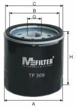 Filtre à huile MFILTER TF 309
