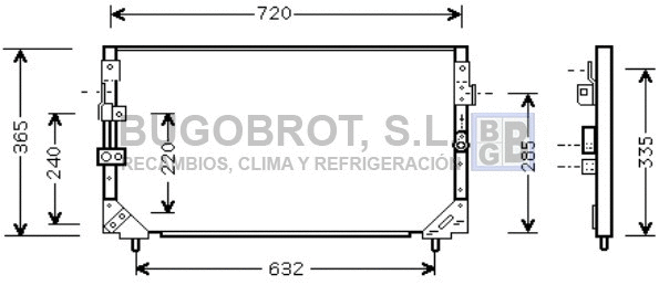Condenseur, climatisation BUGOBROT 62-TO5006
