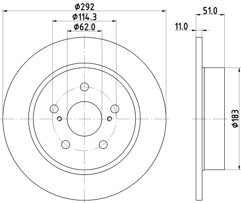 Disque de frein MINTEX MDC3223C