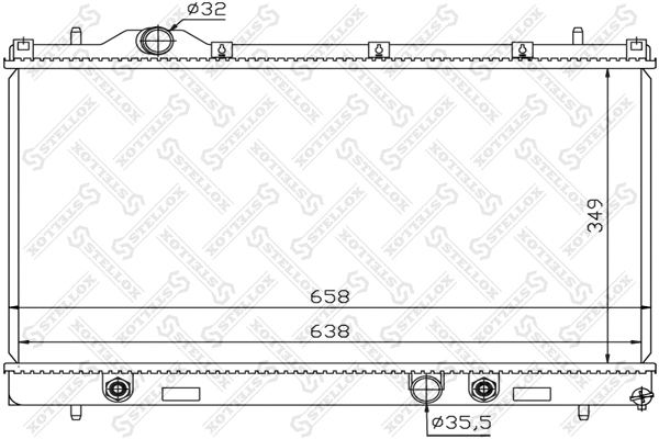Radiateur, refroidissement du moteur STELLOX 10-26742-SX