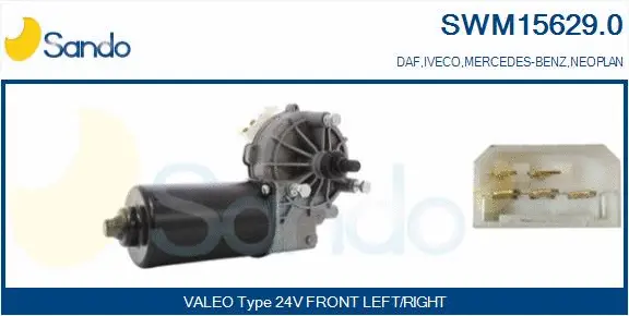 Moteur d'essuie-glace SANDO SWM15629.0