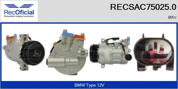 Compresseur, climatisation RECOFICIAL RECSAC75025.0