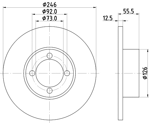 Disque de frein MINTEX MDC18