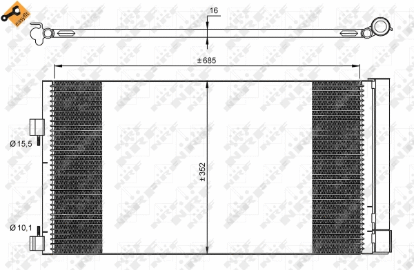 Condenseur, climatisation NRF 35890