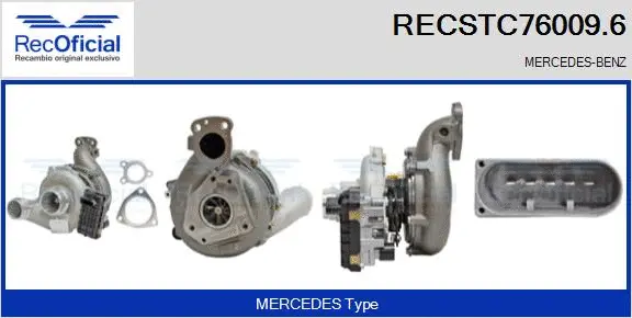 Turbocompresseur, suralimentation RECOFICIAL RECSTC76009.6