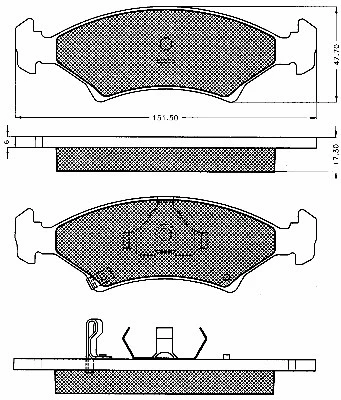 Kit de plaquettes de frein, frein à disque BSF 10628