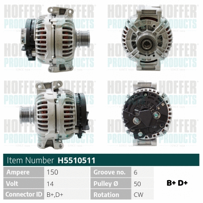 Alternateur HOFFER H5510511